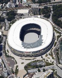 <p>　東京五輪・パラリンピックのメインスタジアムとなった国立競技場＝７月</p>