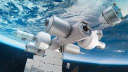 <p>　米ブルーオリジンが構想する宇宙ステーション「オービタルリーフ」のイメージ（同社提供・共同）</p>