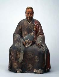 <p>　生前の毛髪とひげを使い１６６３年に制作されたとされる隠元禅師像（京都府宇治市の黄檗山万福寺提供）</p>