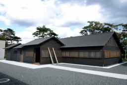 <p>　「日立オリジンパーク」内に復元した作業小屋の施設＝５日午後、茨城県日立市</p>