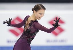 <p>　女子で優勝したアンナ・シェルバコワのフリー＝トリノ（共同）</p>