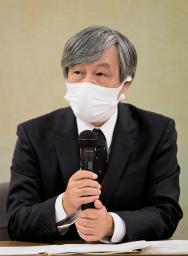 <p>　大学医学部の地域枠について記者会見する労組「全国医師ユニオン」の植山直人代表＝１９日午後、東京都内</p>