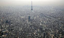 <p>　東京スカイツリー周辺に広がる住宅街</p>