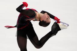 <p>　フィギュアのＧＰロシア杯最終日、フリーで演技するカミラ・ワリエワ＝２７日、ソチ（ＡＰ＝共同）</p>