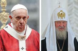 <p>　ローマ教皇フランシスコ（ロイター＝共同）、ロシア正教会のキリル総主教（タス＝共同）</p>