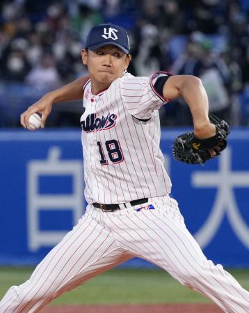 <p>　広島戦に先発したヤクルト・奥川＝神宮</p>