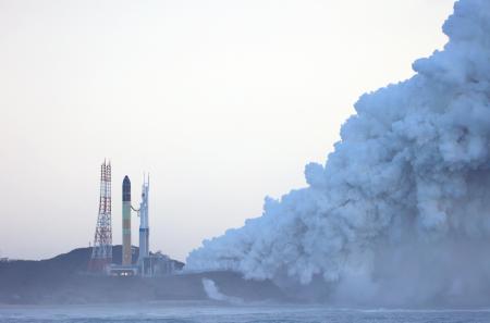 <p>　鹿児島県の種子島宇宙センターで行われたＨ３ロケット６号機のエンジン燃焼試験＝３月１５日（ＪＡＸＡ提供）</p>