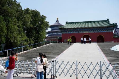 <p>　トランプ米大統領の訪中で閉鎖される世界遺産の名所、天壇公園＝１２日、北京（共同）</p>