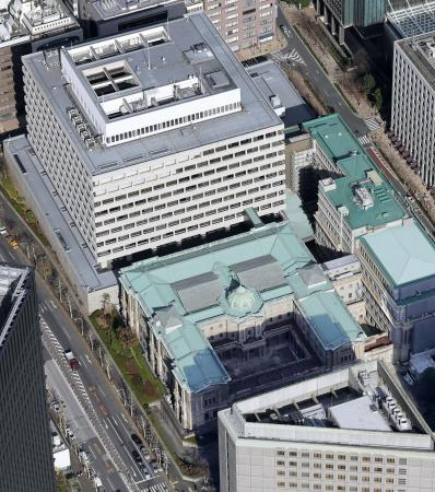 <p>　日銀本店（共同通信社ヘリから）</p>