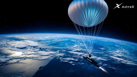 <p>　気球から宇宙へロケットを空中発射するイメージ（アストロＸ提供）</p>