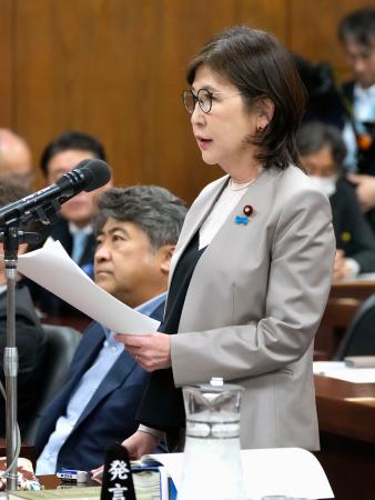 <p>　衆院法務委で質問する自民党の稲田朋美元防衛相＝２７日午前</p>
