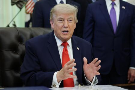 <p>　トランプ米大統領＝１１日、ワシントンのホワイトハウス（ゲッティ＝共同）</p>