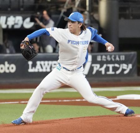 <p>　中日戦に先発した日本ハム・細野＝エスコンフィールド</p>