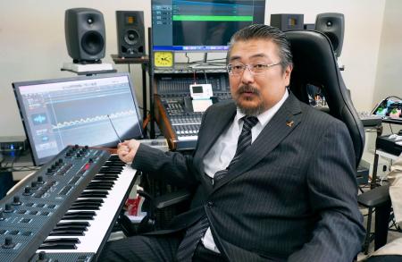 <p>　「赤ちゃんがすぐ寝る音楽」を開発した千葉音声研究所の村岡睦稔さん＝５日、千葉市</p>