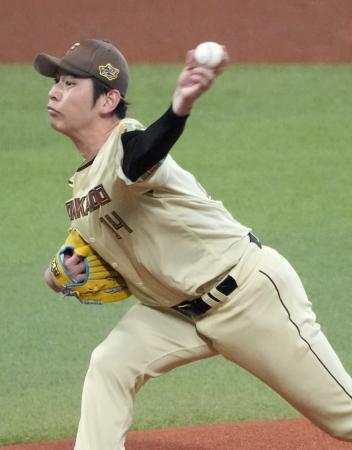 <p>　オリックス戦に先発した日本ハム・加藤貴＝エスコンフィールド</p>