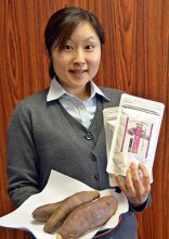 焼き芋のような風味、低カフェイン　「さつまいも茶」開発　多古町あす発売　道の駅でキャンペーン