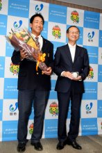 「球界代表するバッターに」日本ハムドラフト２位・有薗　地元・旭市長に抱負