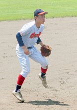 全力プレー忘れず　あずさ第一・石井一　第１０５回全国高校野球　千葉大会　第３日