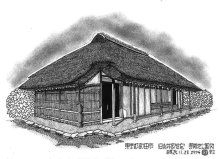 雨戸に目張りした暮らし　初冬の民家　絵・文　道塚元嘉　【民家の四季】