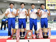 市船橋、体操団体３連覇　全国高校総体