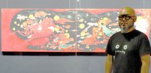 妖怪たちの宴にぎやかに　画家　柳生忠平さん　彫刻　家武本大志さん　鋸山美術館でコラボ展