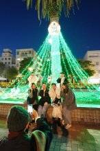 冬恒例、街の玄関口に輝き　銚子駅前イルミ　来年２月６日まで