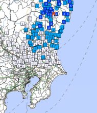 東北・関東でＭ４．５の地震　福島、宮城、茨城、埼玉、千葉など揺れ　最大震度３　震源は福島県中通り