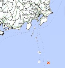 【速報】東京・伊豆諸島で地震　Ｍ５．０　震源は八丈島東方沖
