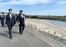 熊谷俊人知事視察　東金、大網白里、九十九里　地域活性化「構想」後押し
