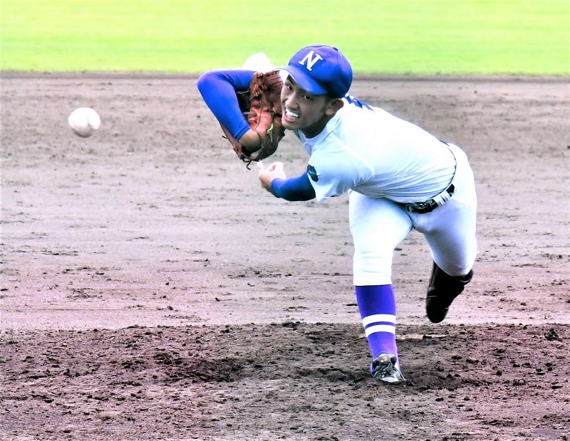 松戸馬橋―成田　６回無失点だった成田の先発・牧＝成田大谷津