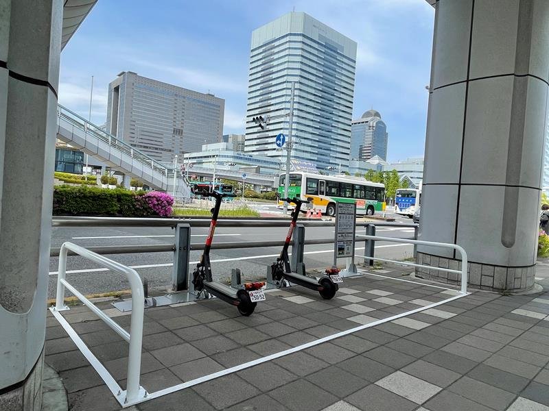 市内に設置されたステーション（千葉市提供）
