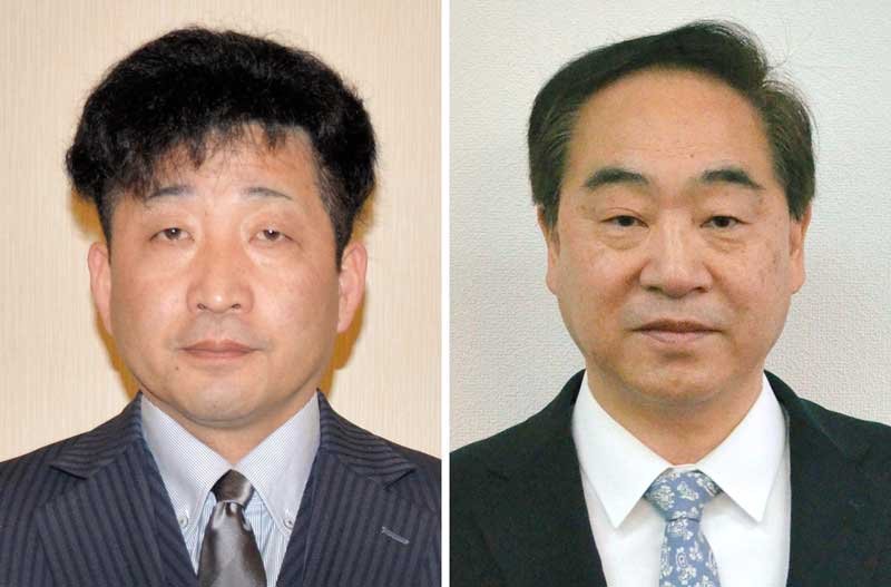 （左から届け出順）小川豊氏、松下浩明氏