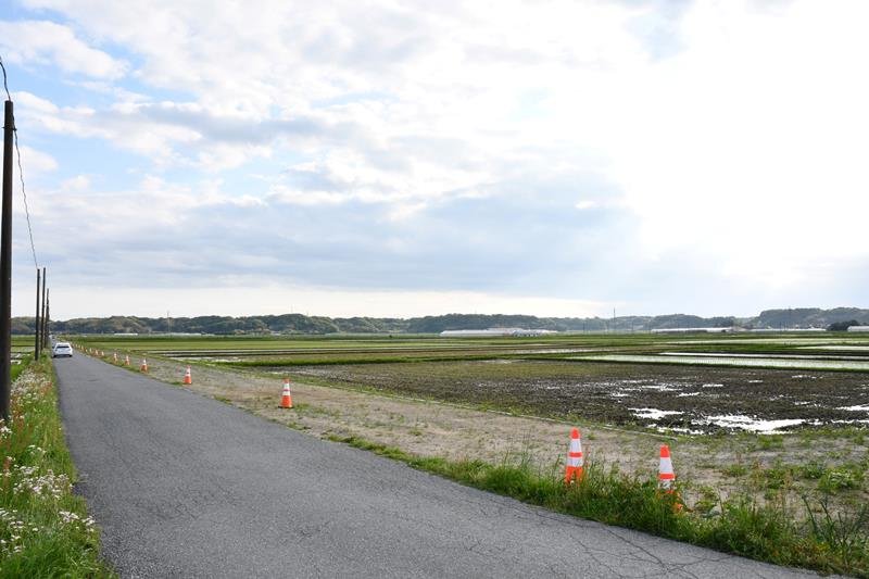 田園風景を楽しみながら走れるコース＝東庄町

