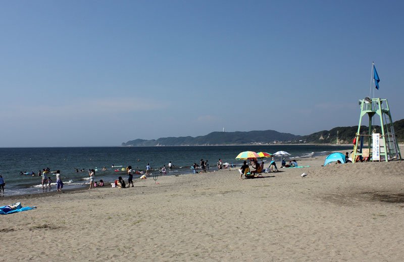 ３年ぶりに開設される上総湊海水浴場（２０１９年撮影）