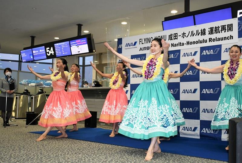 成田空港　２年４カ月ぶりホノルル線定期便が再開　出国回復へ兆し