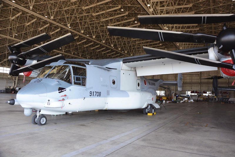 陸上自衛隊の輸送機Ｖ２２オスプレイ＝７月２２日、千葉県木更津市（共同）