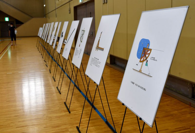 「伊能大図」の上歩いて偉業体感　香取で伊能忠敬パネル展　千葉県誕生１５０周年記念の一環
