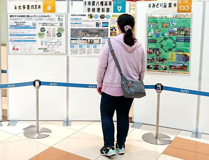 「いちはら環境フェスタ」の展示＝市原市
