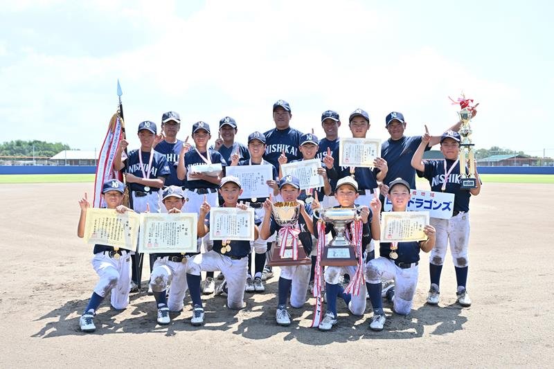 西海ドラゴンズ接戦制し初Ｖ　県少年野球大会