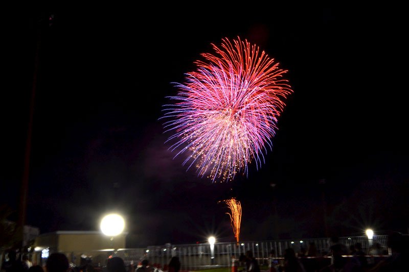 厳かに灯籠流し　打ち上げ花火５０００発歓声響く　４年ぶり「八千代ふるさと親子祭」