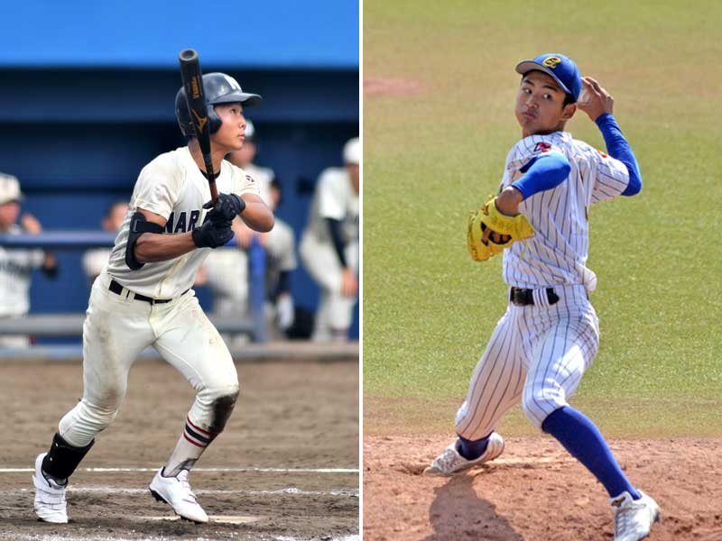 習志野の根立（左）と中央学院の颯佐