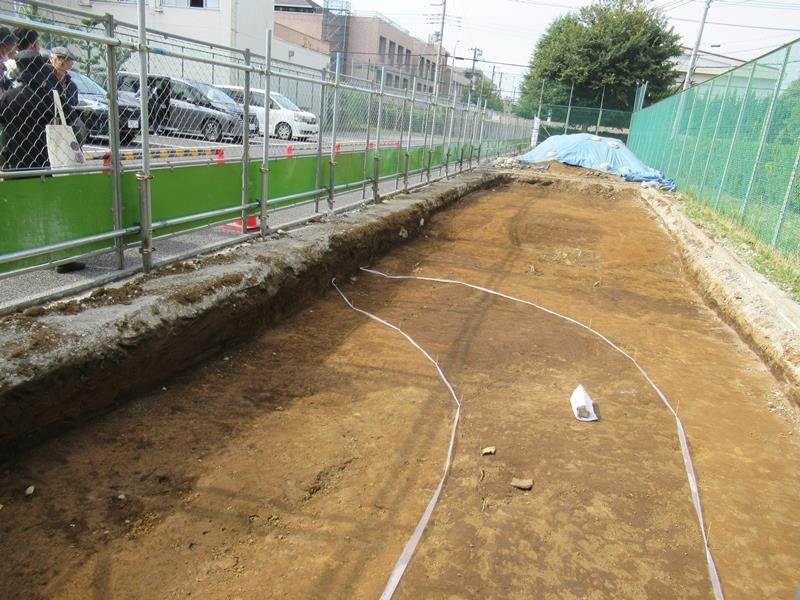 「国衙」区域示す溝初公開　発見間もない成果も見学　市川・国府台遺跡