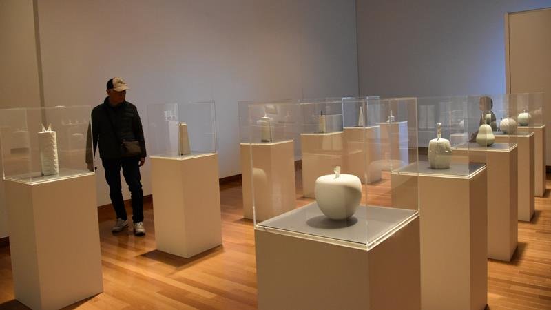 佐倉市立美術館で開催中の「陶芸家　和田的展」＝同市新町
