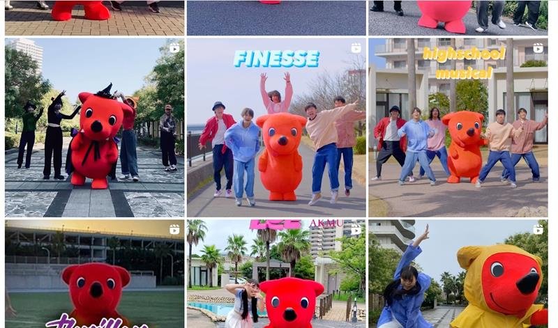 さまざまなダンスに挑戦する様子を投稿した「ダンスチャレンジ」（インスタグラムから）