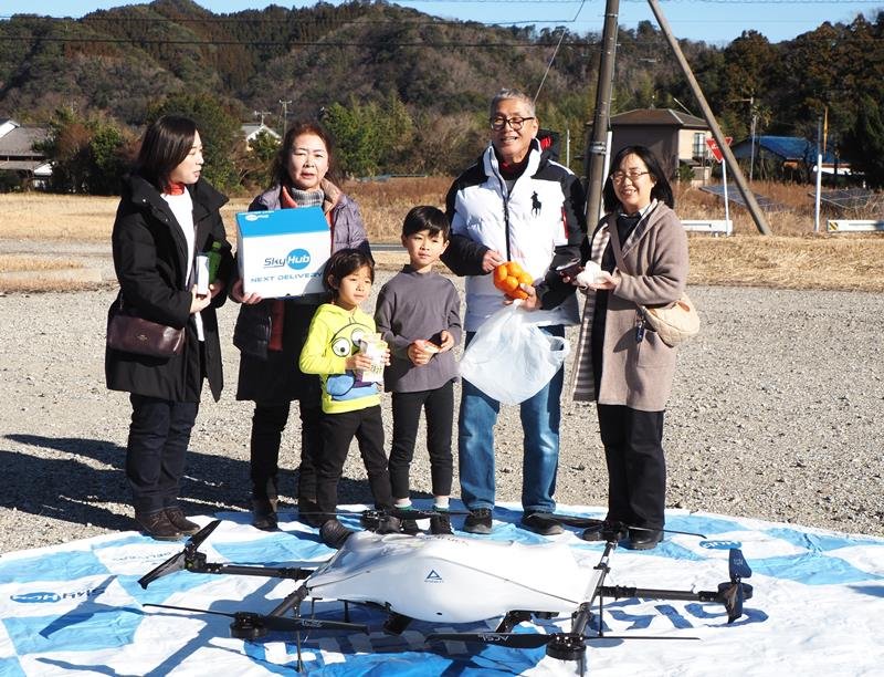 中山間地域でドローン配送　物流システム構築へ実証実験　企業と市　課題洗い出し実用化探る　君津・清和