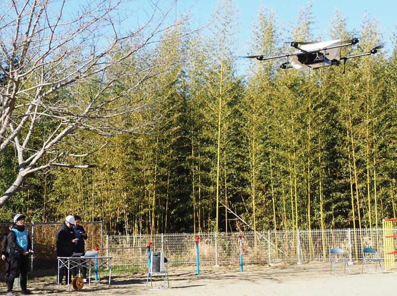 中山間地域でドローン配送　物流システム構築へ実証実験　企業と市　課題洗い出し実用化探る　君津・清和
