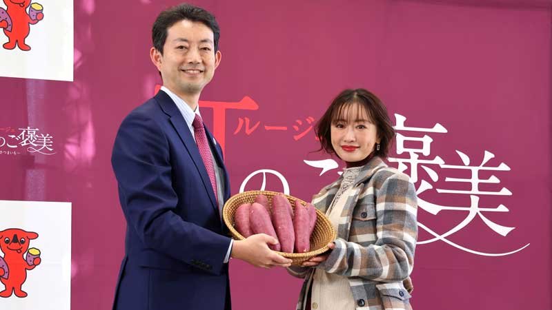 松本まりかさん、千葉のサツマイモに「こんなにねっとり」と驚き　イオンモール幕張でＰＲイベント　産出額全国２位、さらなる魅力発信へ