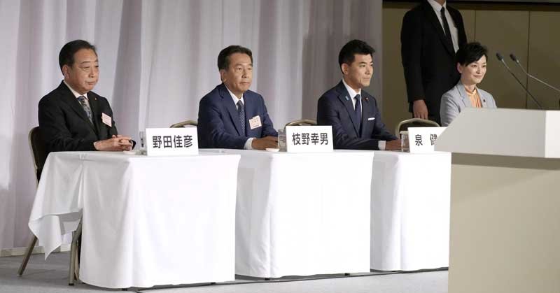 立民新代表に野田元首相　決選投票で枝野氏破る　次期衆院選へ陣頭指揮
