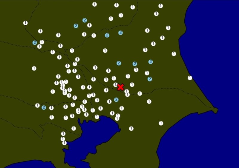 震度分布図