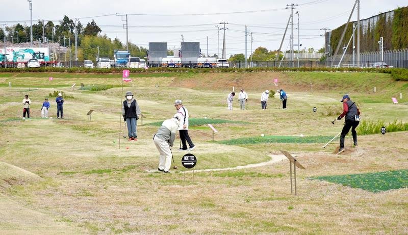 全国大会を開催できる広々とした環境の成田エアポート東雲パークゴルフ場＝成田市
